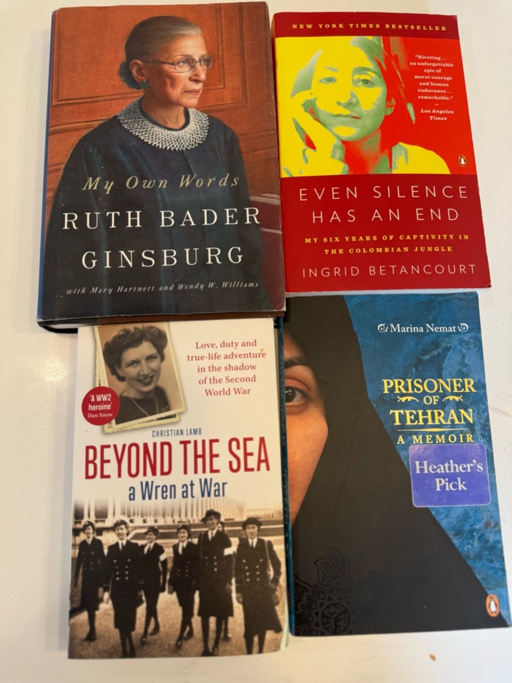 Powerful Women & Survival Memoir book Bundle RBG Tehran War